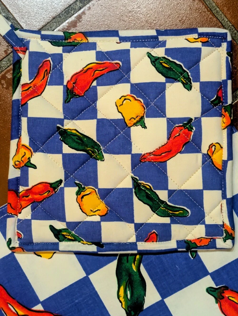 PIER 1 - Chili Pepper Placemats & Hot Pad Set (4+1) - NWT/VTG